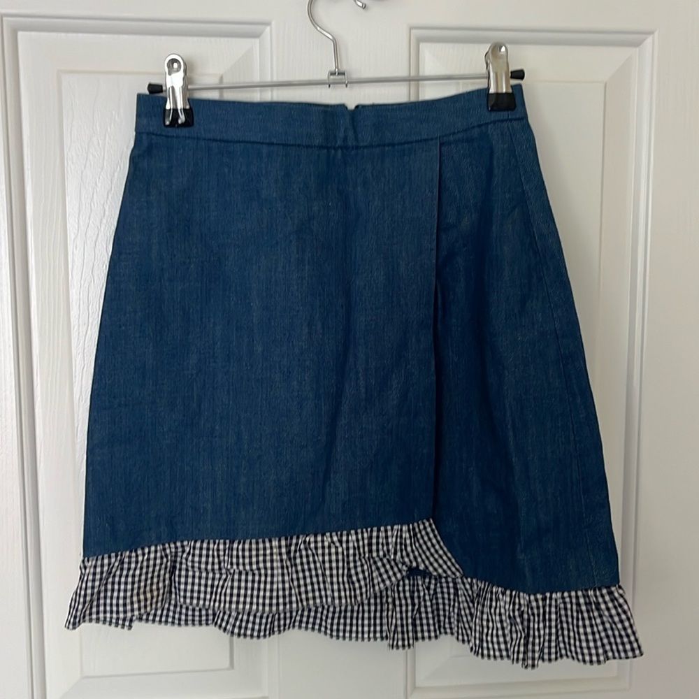 Denim wrapped skirt